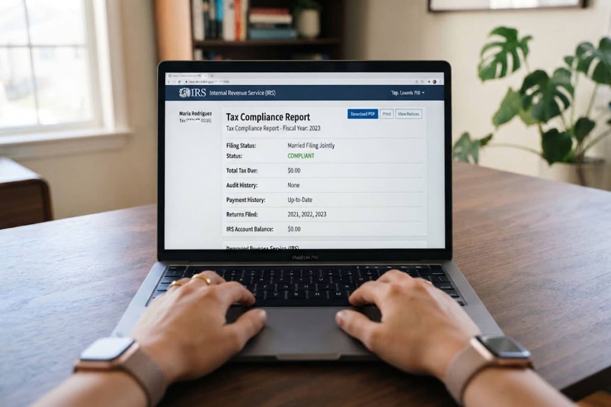 El IRS implementó el nuevo Tax Compliance Report con autenticación digital, disponible para individuos y empresas a través de sus cuentas en línea