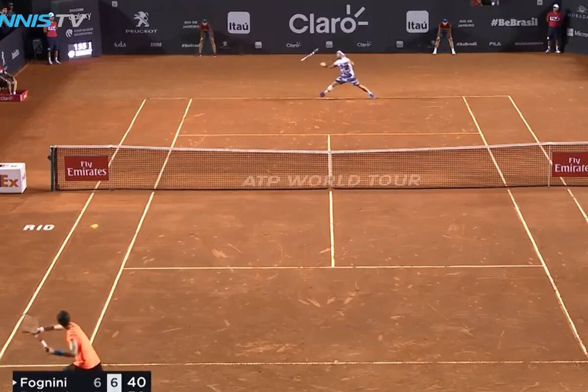 El italiano Fabio Fognini volvió a sorprender en el ATP Tour