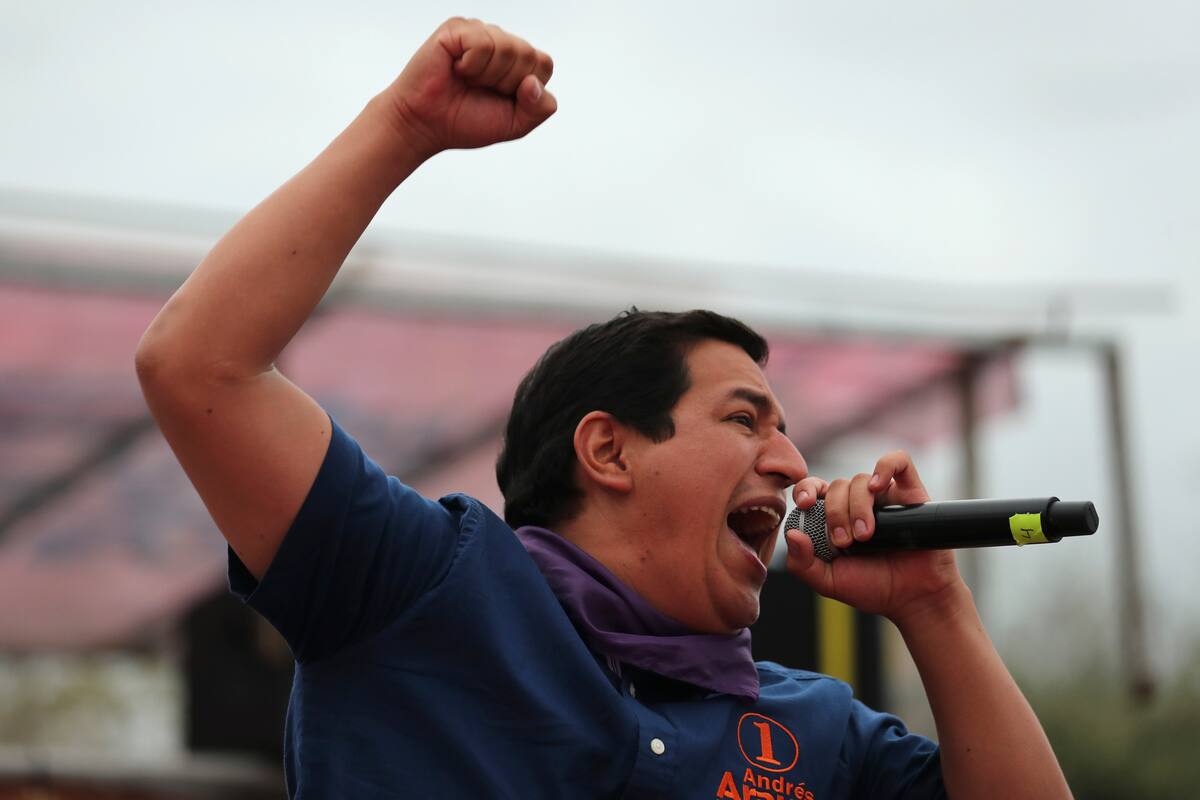 El izquierdista Andrés Arauz lidera las encuestas en unas esperadas elecciones presidenciales