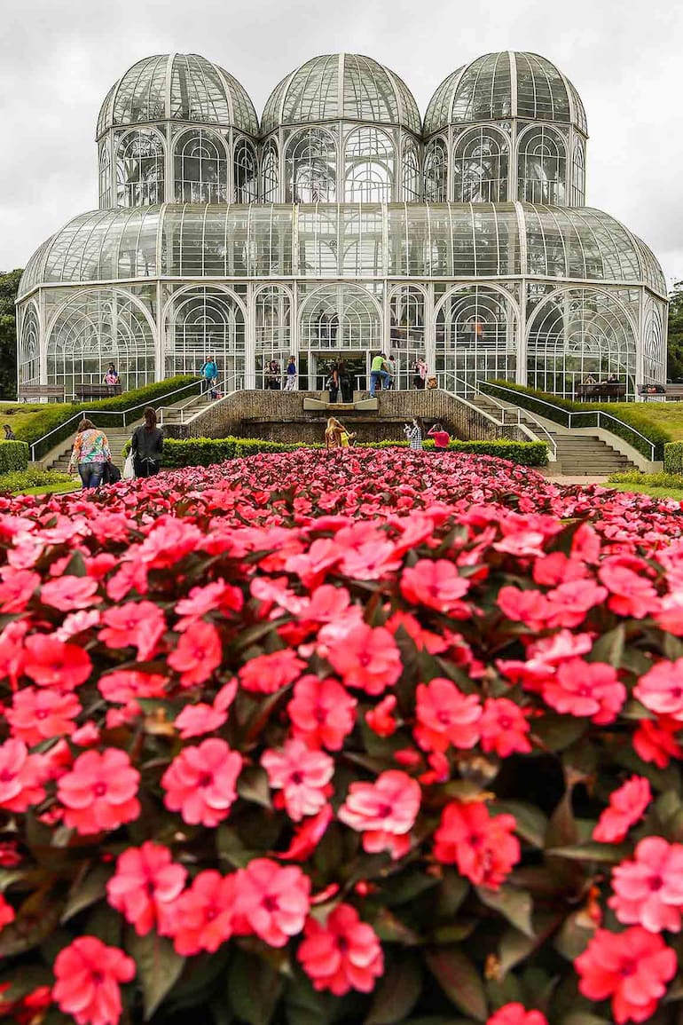 El Jardín Botánico contiene numerosos especímenes de plantas de Brasil y otros países, diseminados por centros comerciales e invernaderos de vidrio y hierro, el principal con tres bóvedas de estilo Art Nouveau inspiradas en el Palacio de Cristal de Londres del siglo XIX.