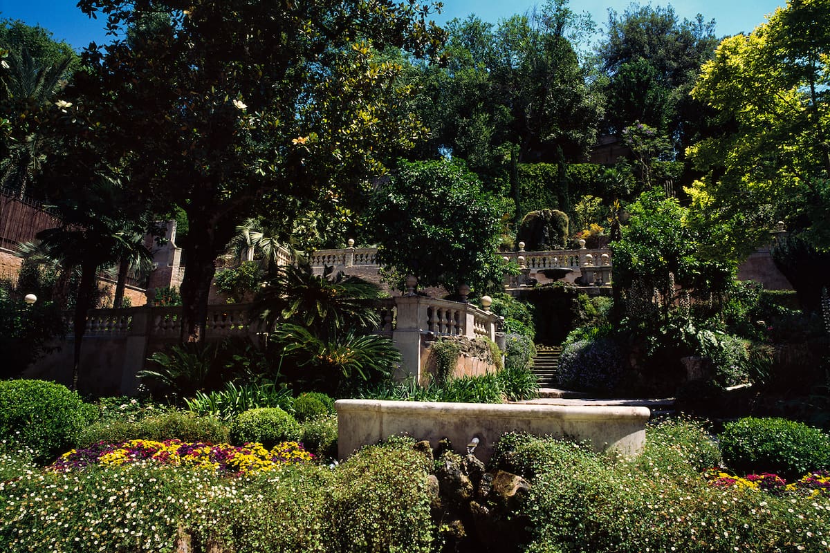 El jardín de Giuseppe Valadier, el arquitecto neoclásico que también firmó la Piazza del Popolo