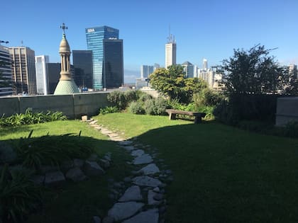 El jardín en el piso 14 del edificio Kavanagh
