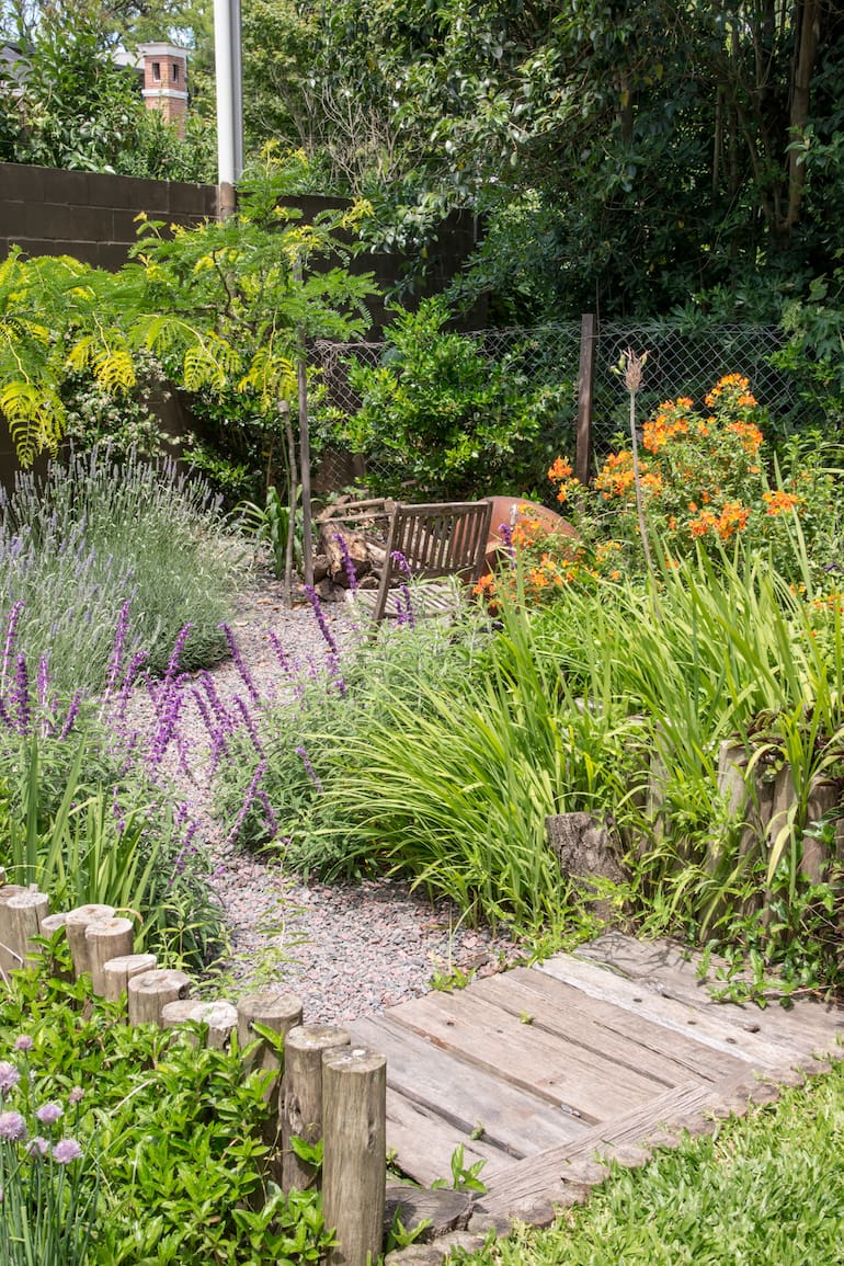 El jardín se diseñó en distintos niveles