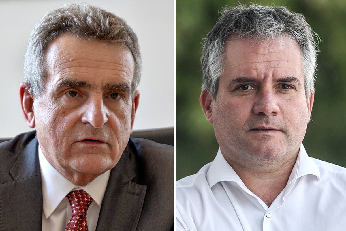 El jefe de Gabinete, Agustín Rossi, y el exministro de Justicia y Seguridad porteño Marcelo D'Alessandro