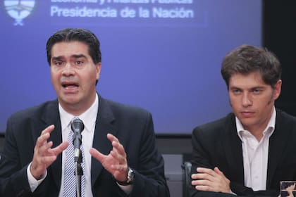Jorge Capitanich y Axel Kicillof, cuando compartían el gabinete de Cristina Kirchner