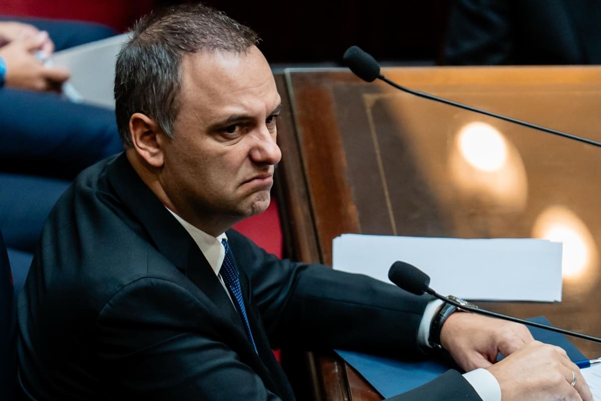 El jefe de Gabinete, Manuel Adorni, durante su reciente paso por el Congreso