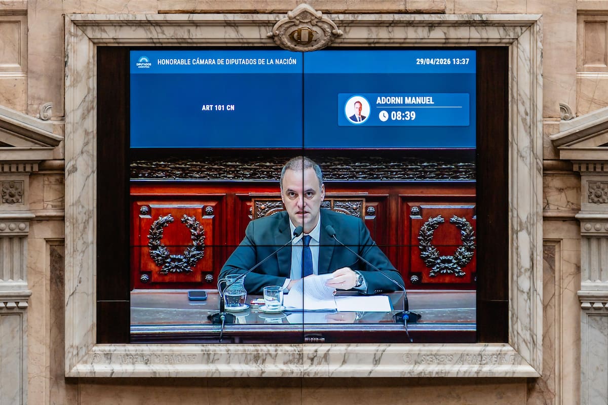 El jefe de Gabinete, Manuel Adorni, en el Congreso