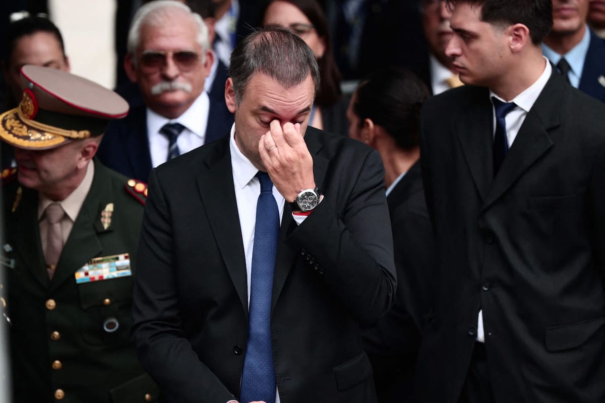 El jefe de Gabinete, Manuel Adorni, en el acto en homenaje a los soldados caídos en la guerra de las Malvinas