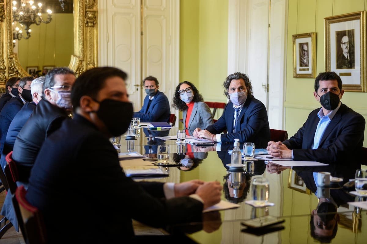 El jefe de Gabinete, Santiago Cafiero, encabezó esta mañana una nueva reunión del gabinete de Promoción Federal