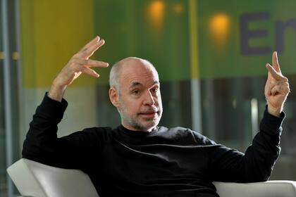 El jefe de gobierno de la Ciudad de Buenos Aires Horacio Rodriguez Larreta en entrevista con La Nación en sede del gobierno porteño.