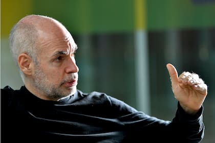El jefe de gobierno de la Ciudad de Buenos Aires Horacio Rodriguez Larreta en entrevista con La Nación en sede del gobierno porteño.