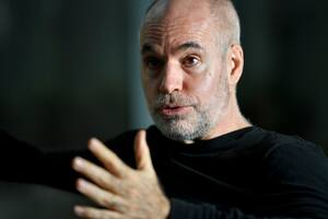 El jefe de gobierno de la Ciudad de Buenos Aires Horacio Rodriguez Larreta en entrevista con La Nación en sede del gobierno porteño.