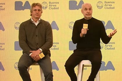 El jefe de Gobierno porteño, Horacio Rodríguez Larreta, y su jefe de gabinete, Felipe Miguel