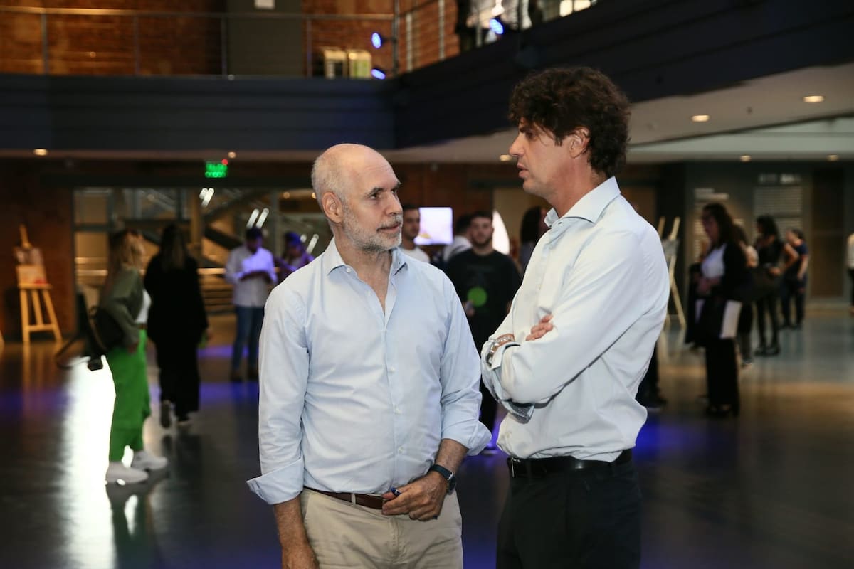 El jefe de Gobierno porteño, Horacio Rodríguez Larreta, junto al senador radical Martín Lousteau