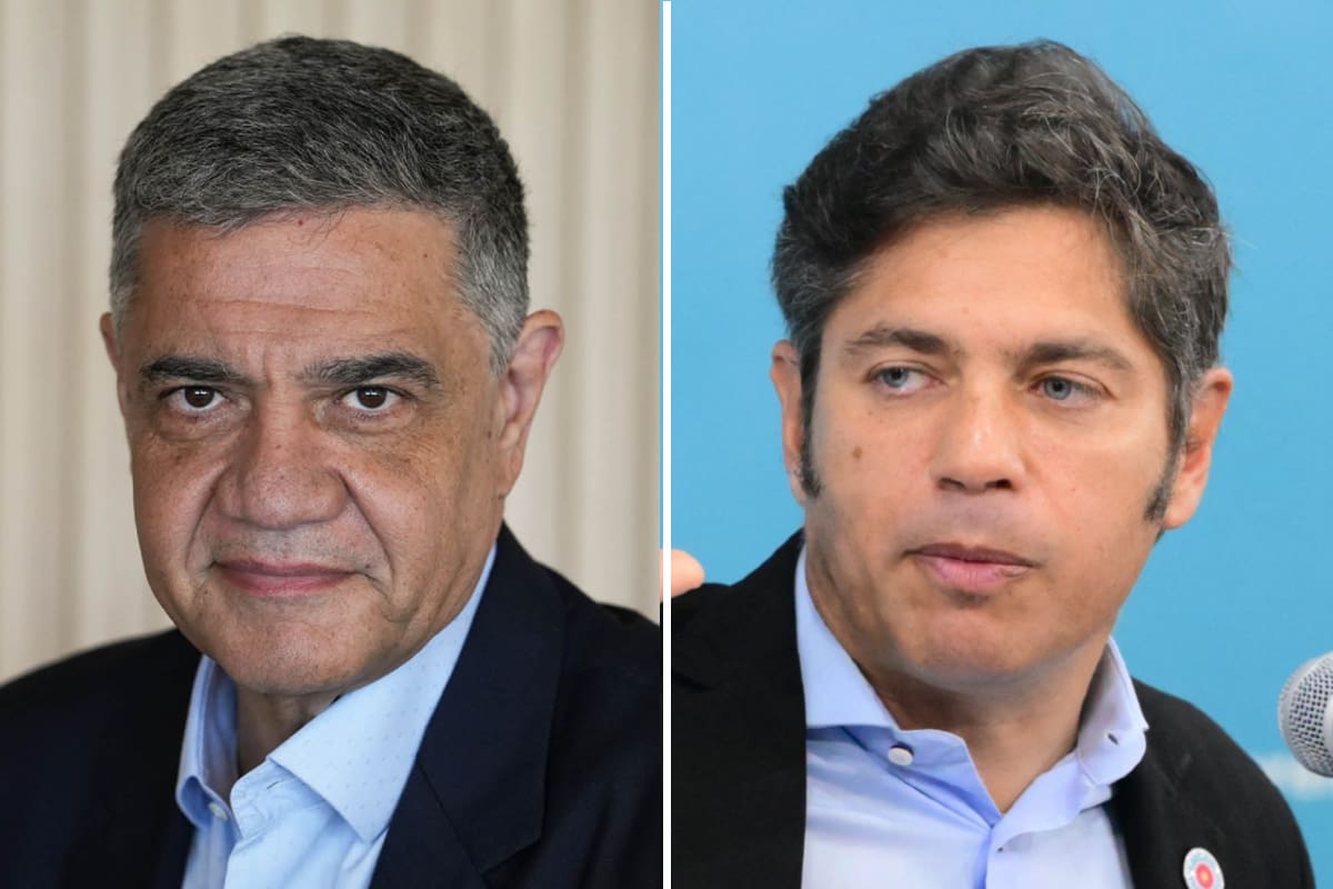 El jefe de Gobierno porteño Jorge Macri junto al gobernador bonaerense Axel Kicillof