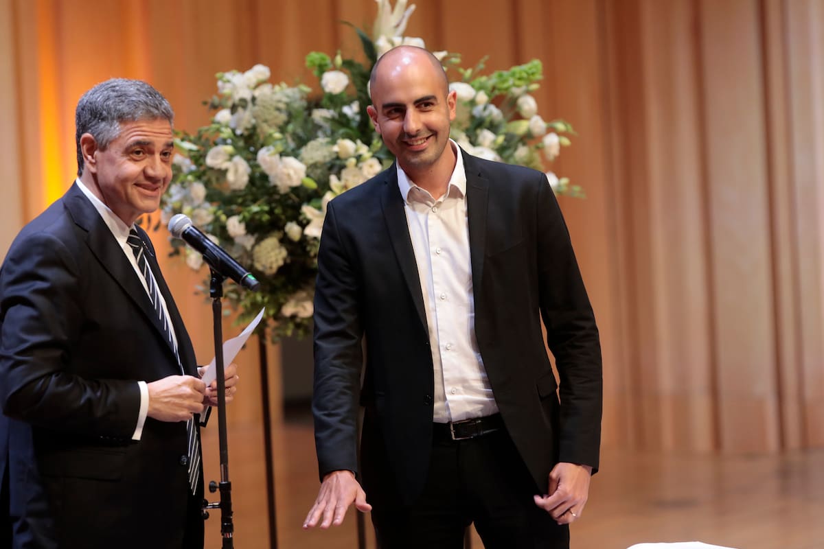 El jefe de Gobierno porteño, Jorge Macri, junto al ministro de Desarrollo Humano y Hábitat, Gabriel Mraida