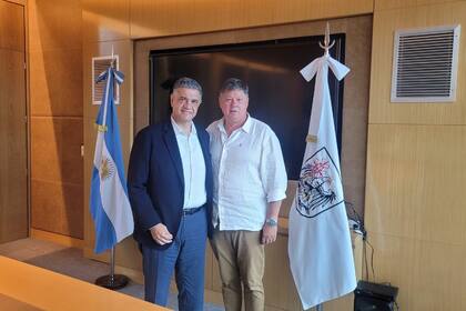 El jefe de Gobierno porteño, Jorge Macri, y Martín Schvartzman, CEO de Exponenciar