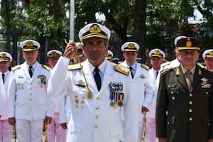 El jefe de la Armada, contraalmirante Carlos María Allievi