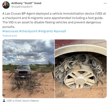 El jefe de la patrulla de El Paso compartió lo sucedido en sus redes sociales