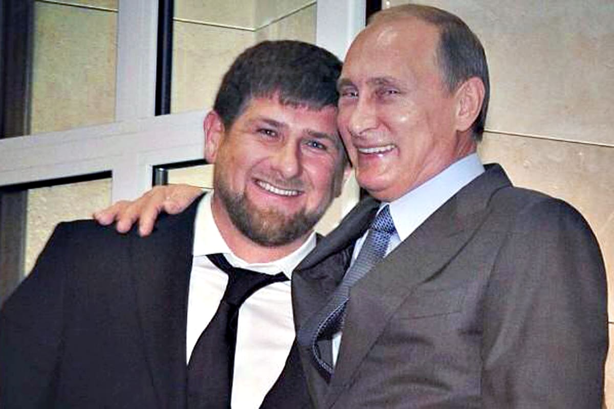 El Jefe de la República de Chechena, Ramzan Kadyrov, junto al presidente ruso Vladimir Putin. Fuente: Cuenta de X de Ramzan Kadyrov