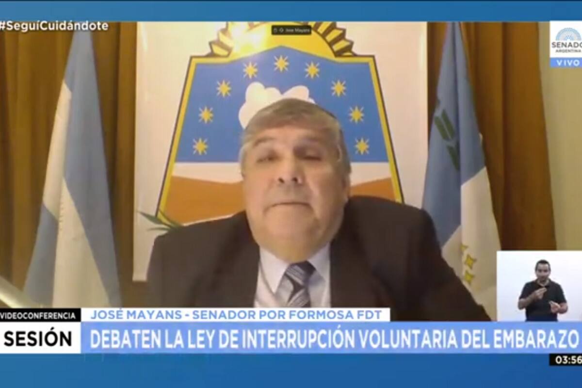 El jefe del bloque oficialista, José Mayans, dijo que debe modificarse la Constitución para aprobar el aborto
