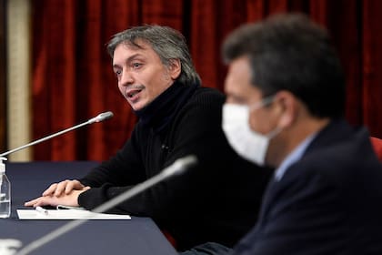 El jefe del interbloque del Frente de Todos, Máximo Kirchner, impulsor del proyecto de "zonas frías" en la Cámara de Diputados.