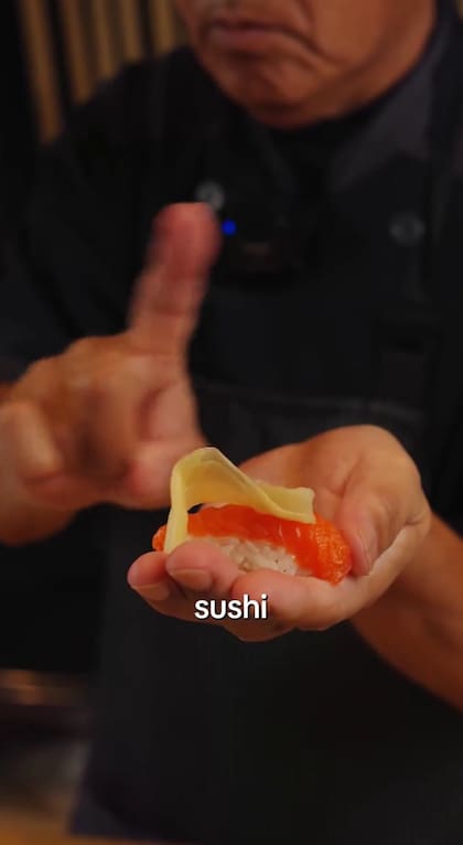 El jengibre no debe ponerse arriba del sushi
