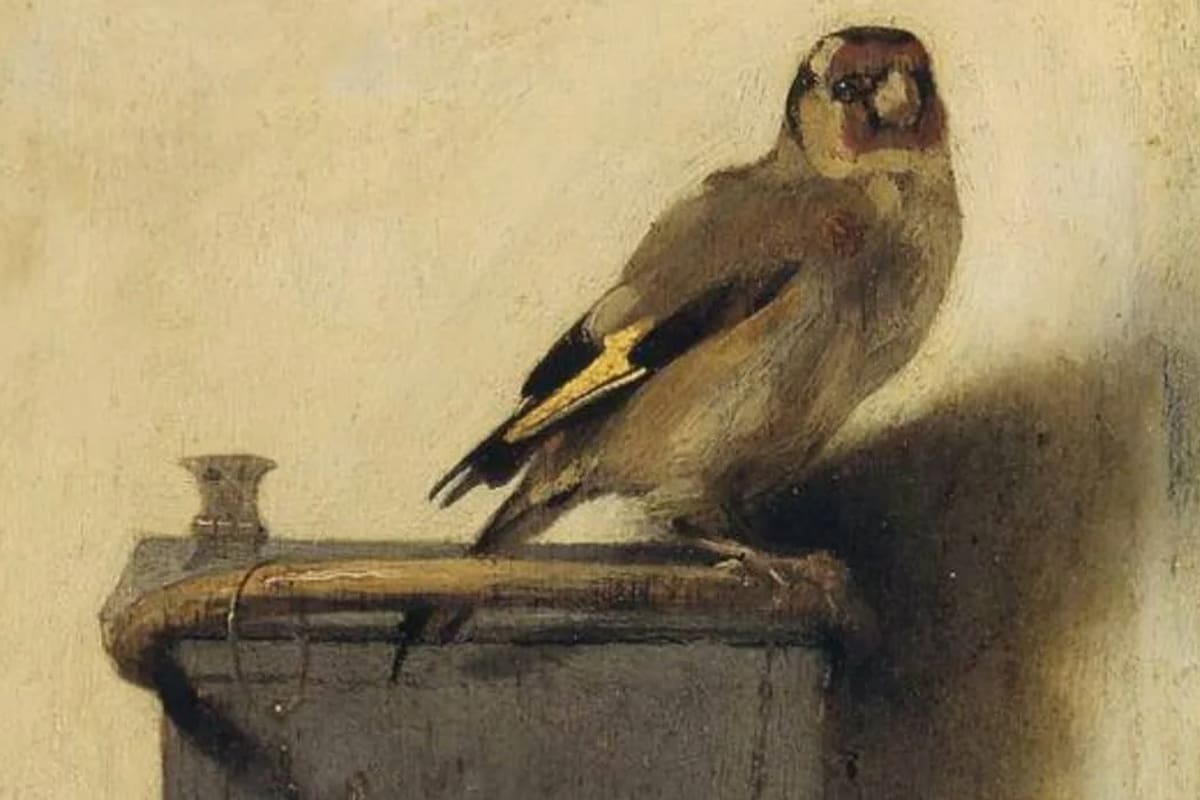 El jilguero, la obra del pintor holandés Carel Fabritius, se exhibe en el Maurithuis Museum de La Haya