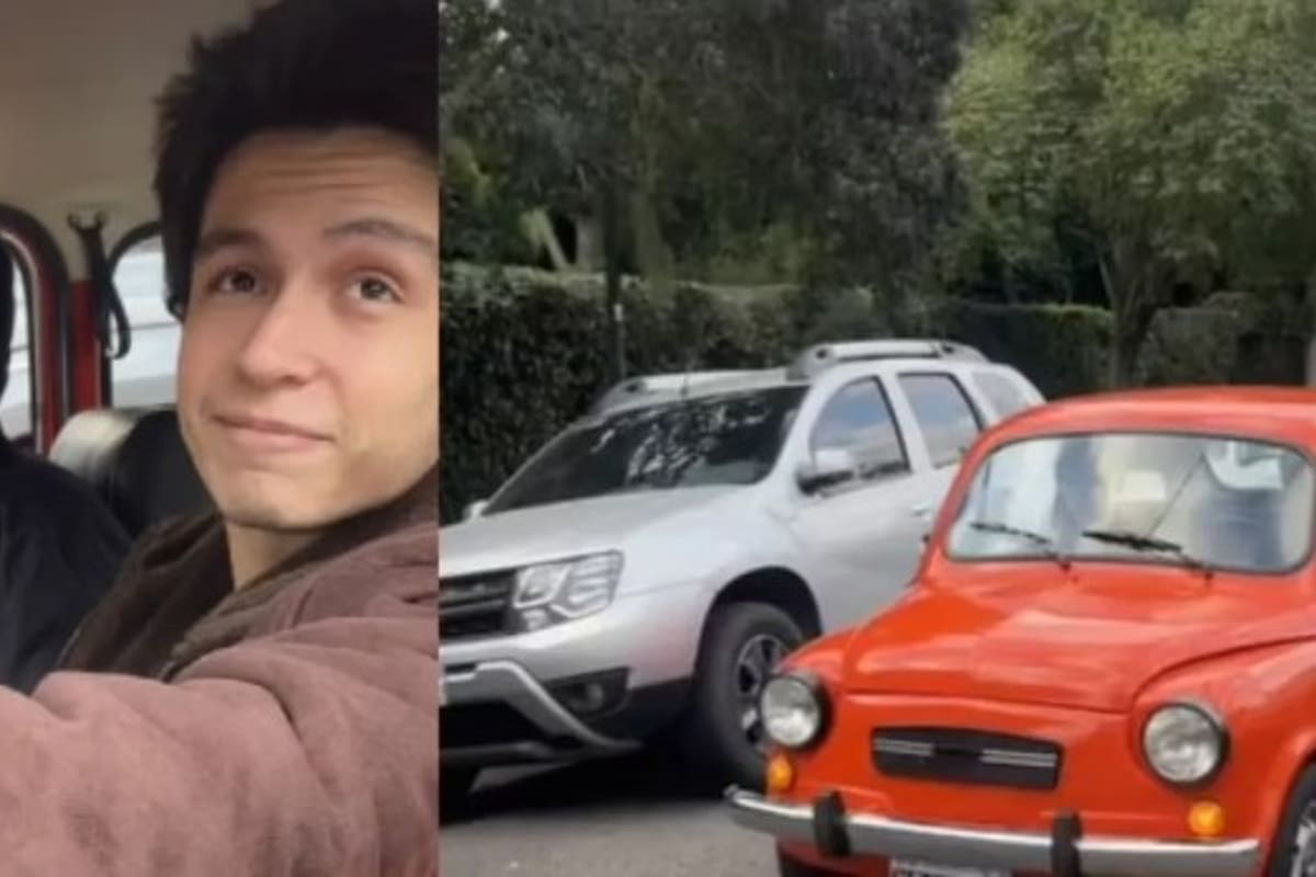 El joven conductor sorprendió con su respuesta y su auto. Fuente: TikTok
