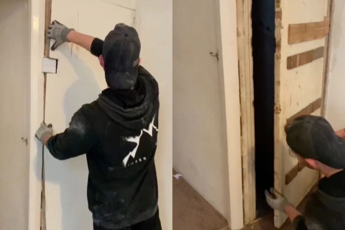 El joven encontró una puerta que lo tomó por sorpresa