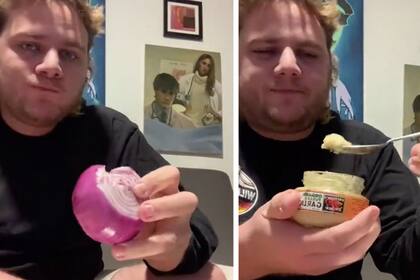 El joven es covid positivo y no tiene gusto ni olfato. Fuente: TikTok