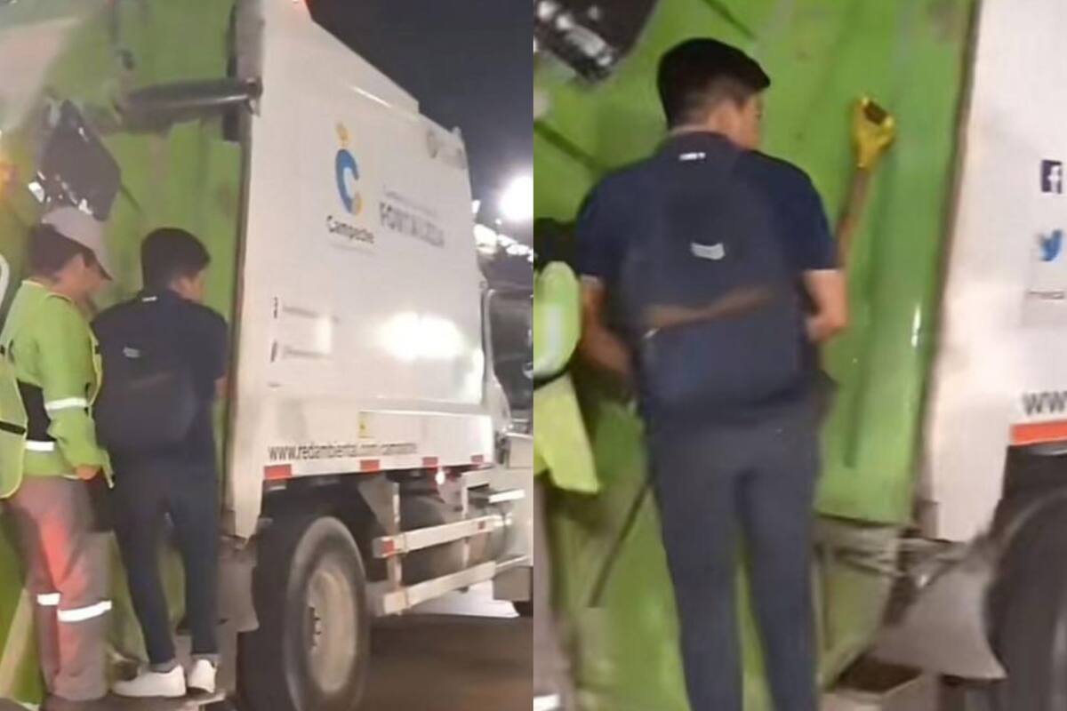 El joven fue grabado por usuarias de TikTok (Foto:Tomadas de TikTok)