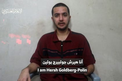 El joven Hersh Goldberg-Polin en su mensaje de video