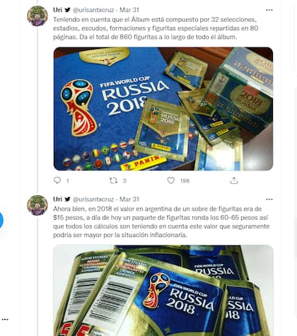 El joven hizo las aproximaciones para rellenar el álbum en la Argentina