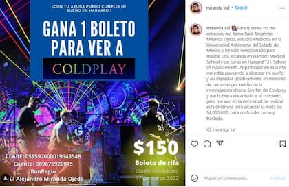 El joven hizo un posteo en Instagram que se volvió viral (Foto: Captura Instagram/@miranda_ral)