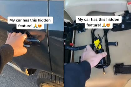 El joven mostró una funcionalidad de su vehículo que le permite viajar con más confianza