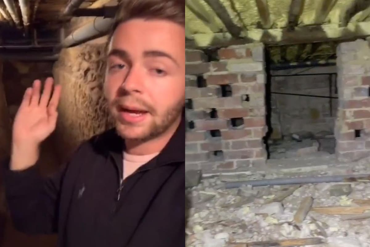 El joven publicó varios videos en sus redes sociales para mostrar todos los descubrimientos que fue haciendo en la vivienda