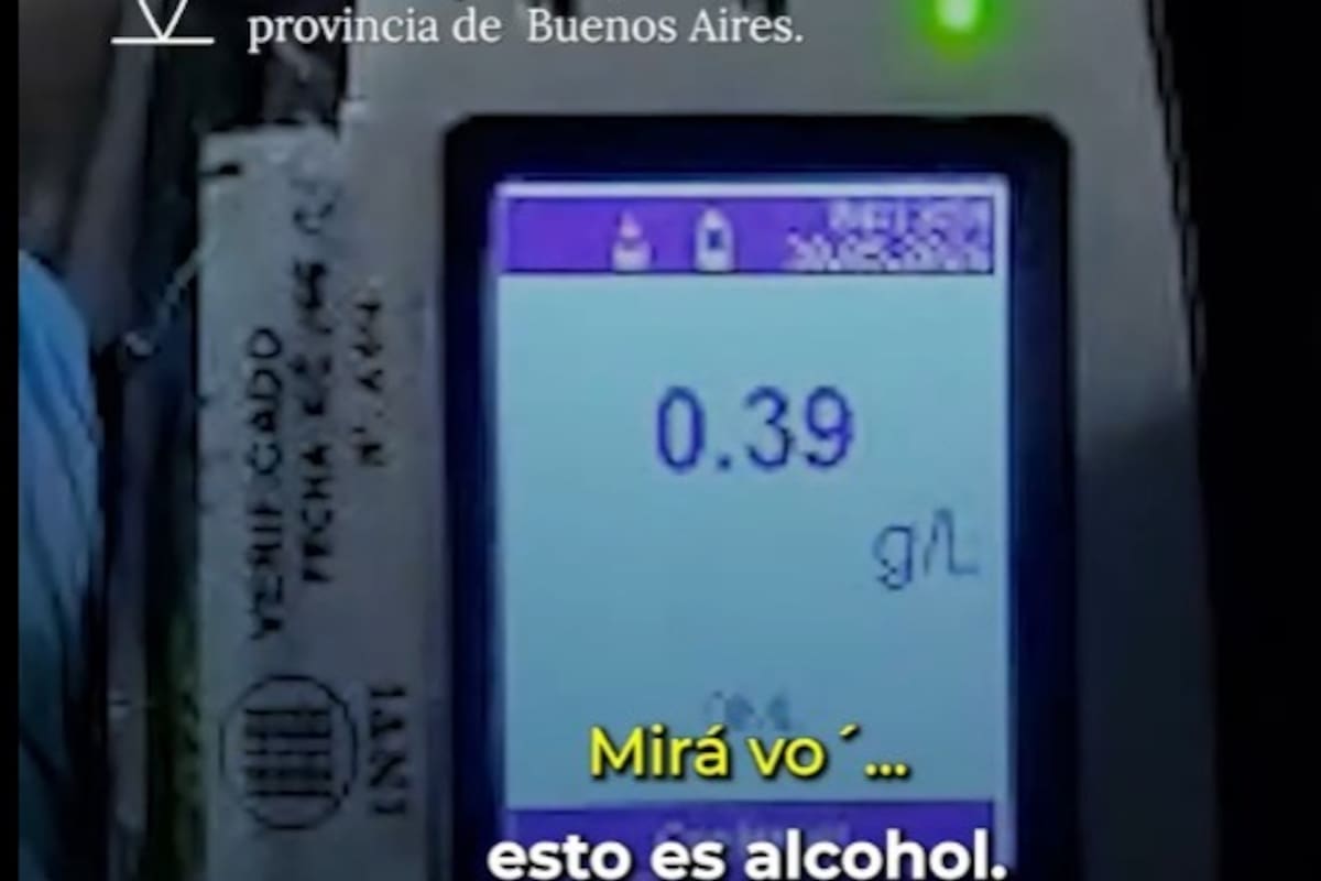 El joven registró 0,39 gramos de alcohol por litro de sangre
