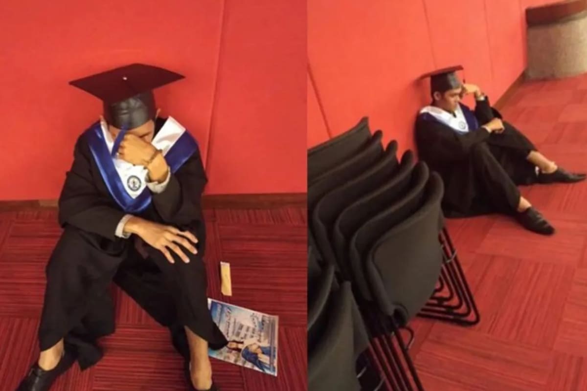 El joven se sintió desconsolado al mirar entre los presentes y no encontrar a su familia