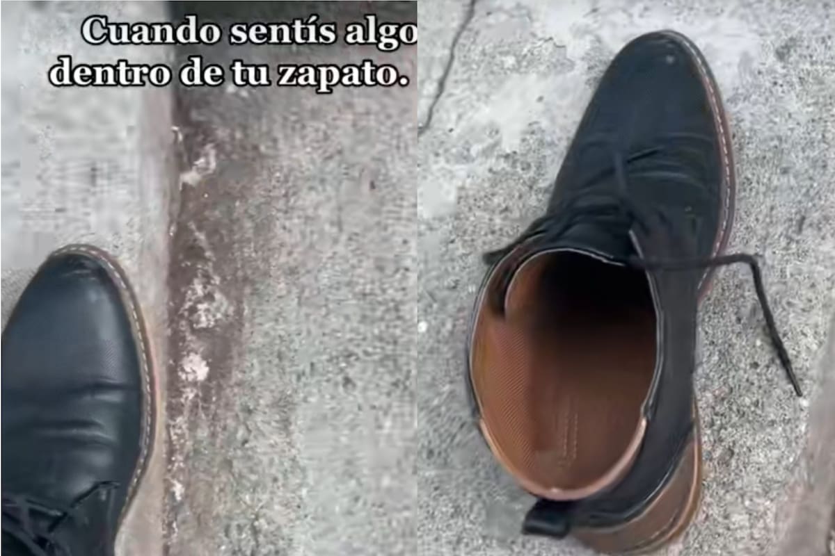 El joven tenía una cucaracha en sus zapatos