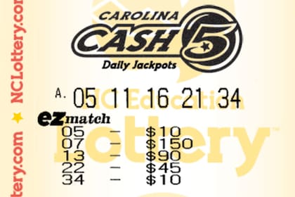 El juego de Cash 5 da varias oportunidades (Foto: NC Education Lottery)