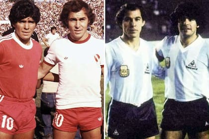 El juego de fotos entre Maradona y Bochini, de rivales en Argentinos vs. Independiente a compañeros en la selección argentina