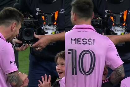 El juego de Lionel Messi y su hijo Mateo en la cancha que enterneció a todos