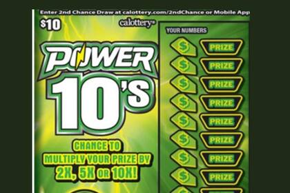 El juego Power 10 de US$10 le permitirá a la trabajadora de la salud planificar su jubilación. (Lotería de California)