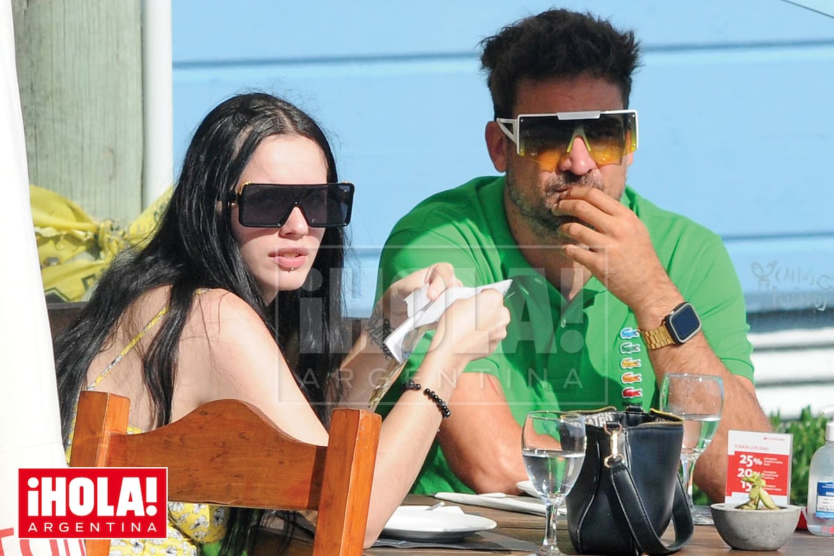 El jueves 24 al mediodía, Chano y Candela almorzaron en el restaurante Cactus y Pescados, en Manantiales.