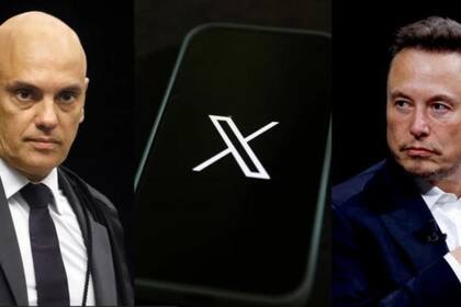 El juez Alexandre de Moraes (izquierda) había advertido que tomaría la medida si la empresa liderada por el multimillonario Elon Musk no designaba un responsable ante la ley brasileña