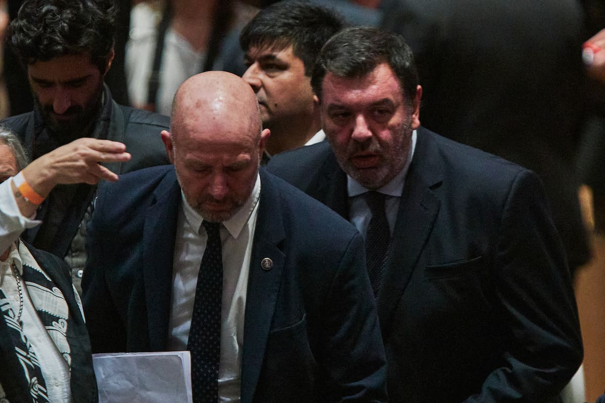 El juez Ariel Lijo en el acto de conmemoración anual del Día del Holocausto y el Heroísmo que encabezó Javier Milei en el ex-CCK