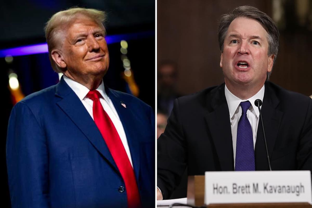 El juez Brett Kavanaugh (derecha), en opinión concurrente de la mayoría, argumentó que existía riesgo de "daño irreparable" si no se autorizaban las detenciones