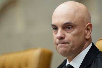 El juez del Tribunal Supremo Federal de Brasil, Alexandre de Moraes, asiste a la ceremonia de apertura del segundo período judicial del año en Brasilia, Brasil, el viernes 1 de agosto de 2025. (AP Foto/Eraldo Peres)