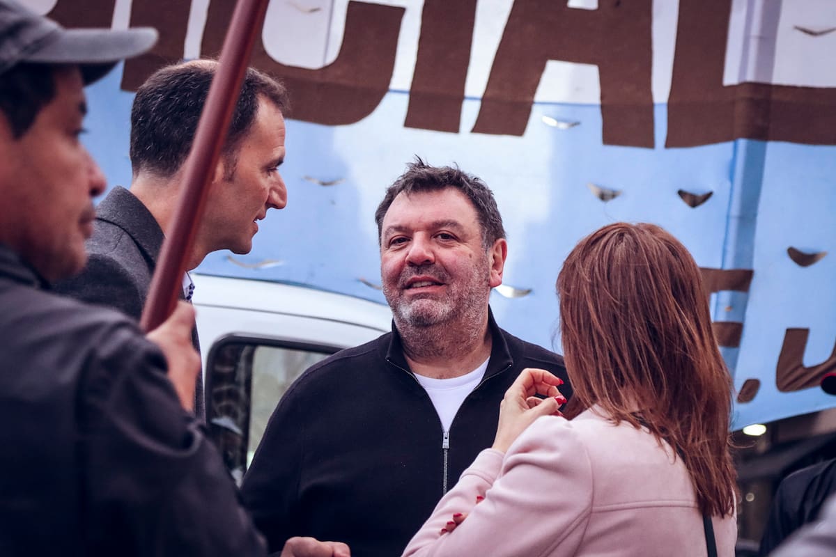 El juez federal Ariel Lijo en una manifestación de empleados judiciales